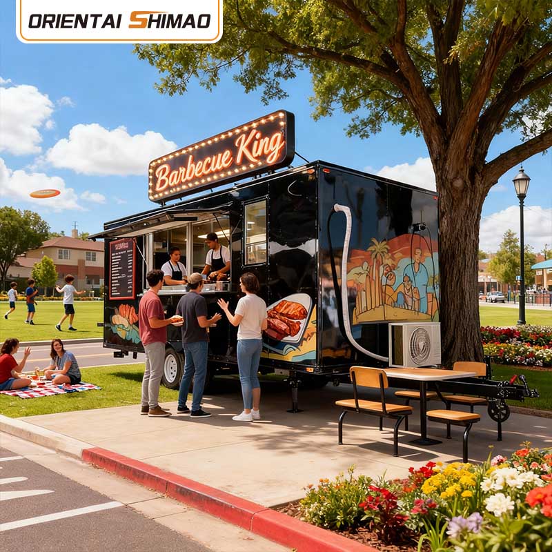 음식 손수레 이동할 수 있는 부엌 상업적인 대중음식점 장비 체더링 전기 음식 트레일러 거리 사용 음식 트럭