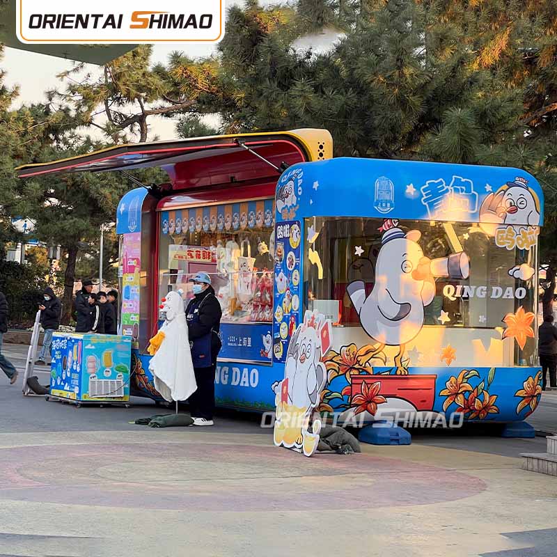 바퀴가 달린 음식 카트 접이식 음식 카트 케이터링 길거리 음식 트레일러 음식 트럭